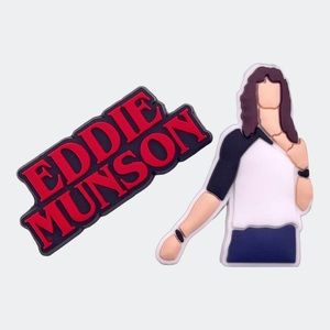2 Eddie Munson Stranger Things Hellfire Club Joseph Quinn Croc Charms Jibbitz